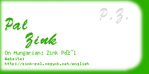 pal zink business card